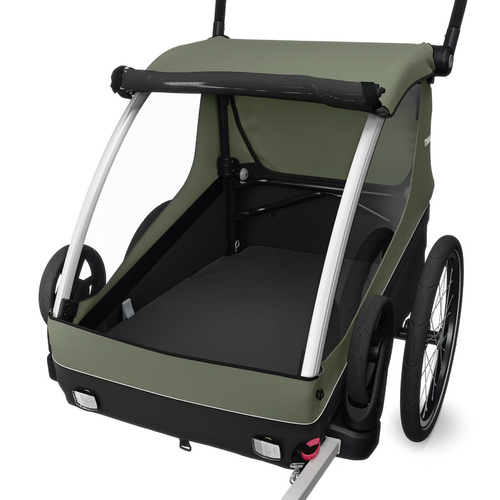 Thule Courier - przyczepka rowerowa - podwójna, vintage green